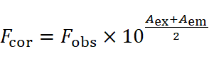 Inner Filter Effect Equation